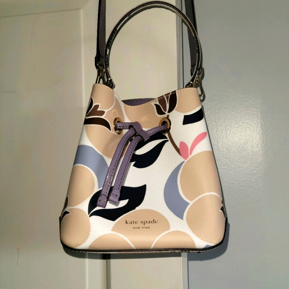 Kate Spade floral small bucket bag